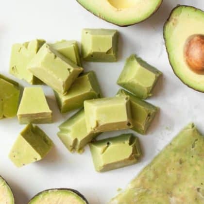 sliced and cubed avocados