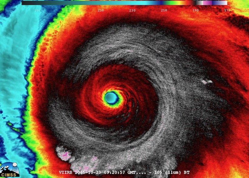 Hurricane Patricia as seen from space