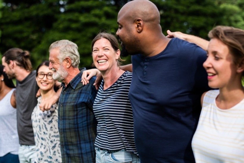 Cheerful,Diverse,People,Together,In,The,Park