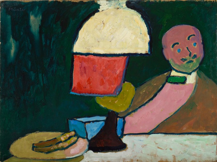 Expressionists: Tate Modern, 25 April ? 20 October 2024 Gabriele M?nter Listening (Portrait of Jawlensky), 1909 Lenbachhaus Munich, Donation of Gabriele M?nter, 1957 ? DACS 2023 Provided by Joanna.Sandler@tate.org.uk