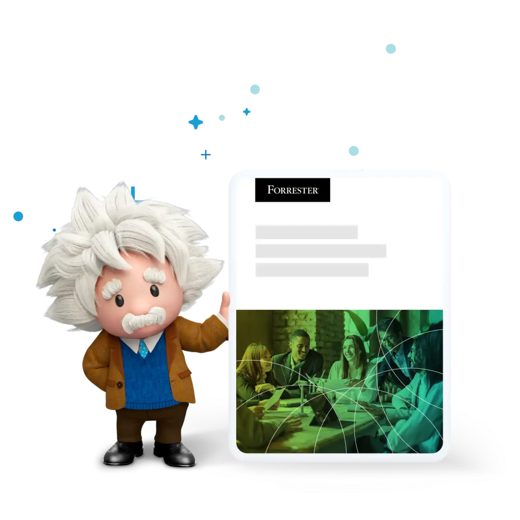 Einstein showcasing Forrester's AI-Powered CRM report