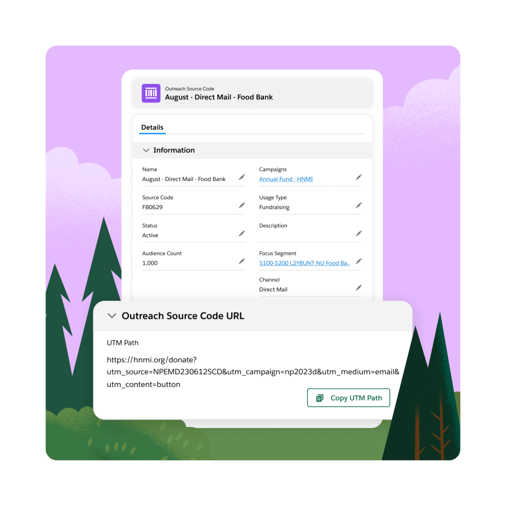 Source code to track segment population.