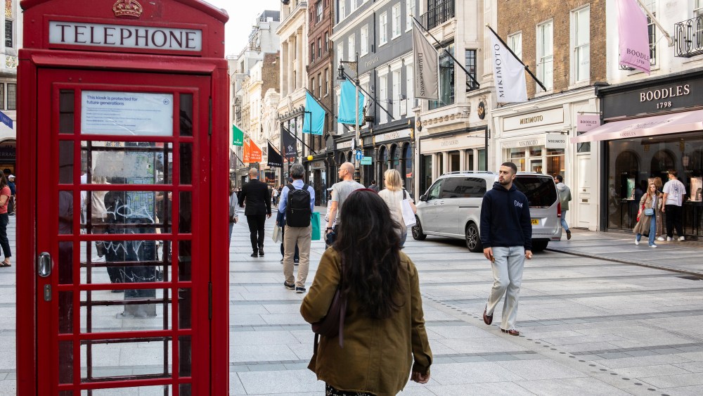 Shoppers on New Bond Street in London.