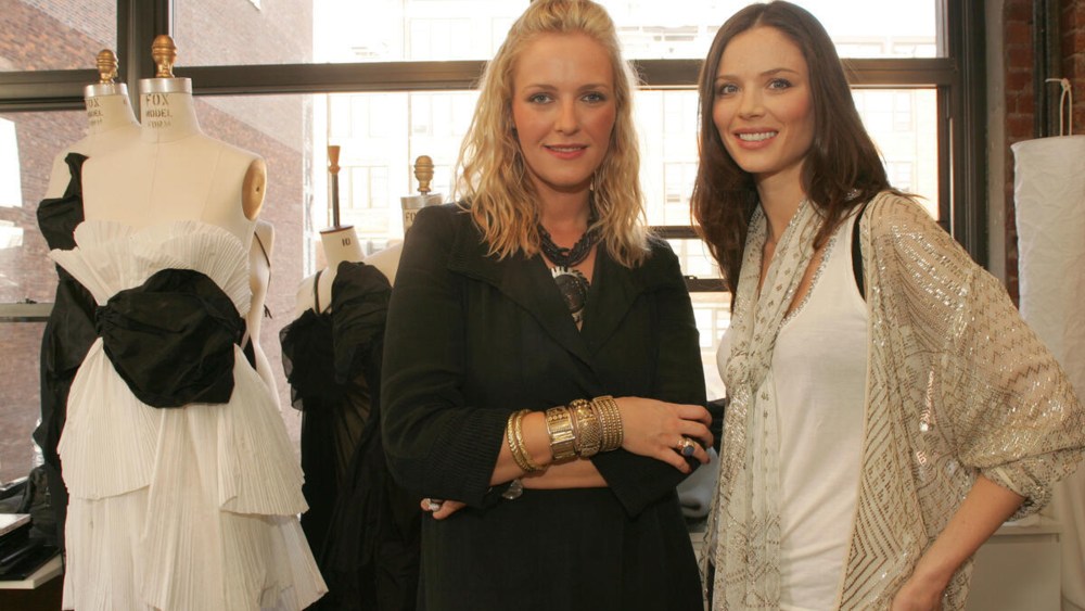 Marchesa designers Keren Craig, left, and Georgina Chapman in New York City.