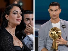 Cristiano Ronaldo Wins Globe Soccer Awards in Givenchy Harness Suit With ‘Wife’ Georgina Rodriguez in Lace Look