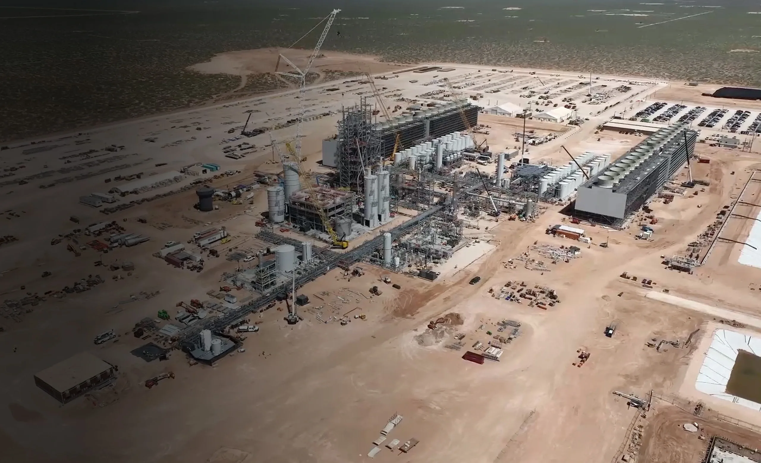 Aerial photo of STRATOS construction in progress