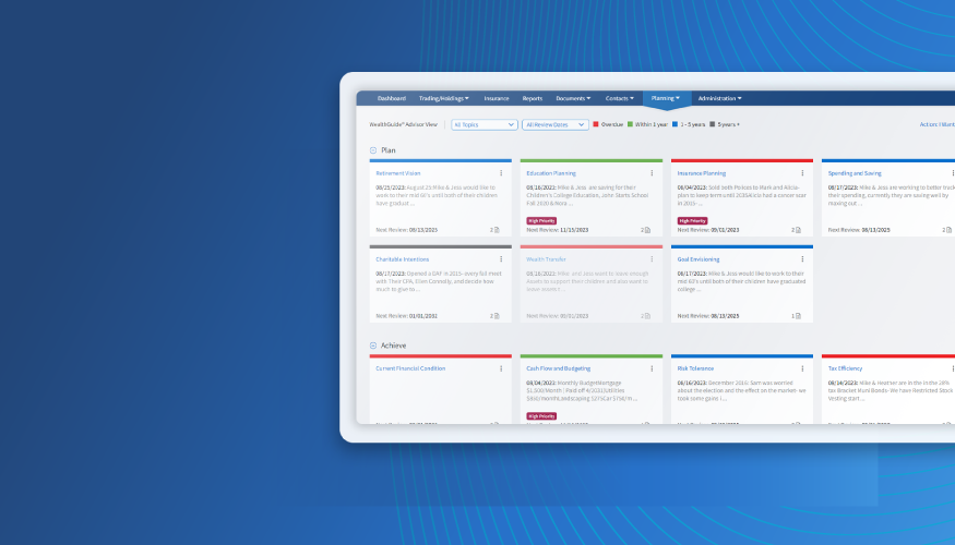 Customizing financial planning with WealthGuide