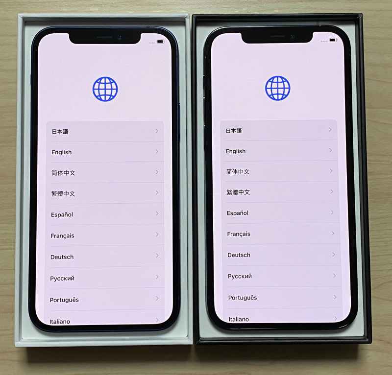 iPhone12ProとiPhone12画面比較