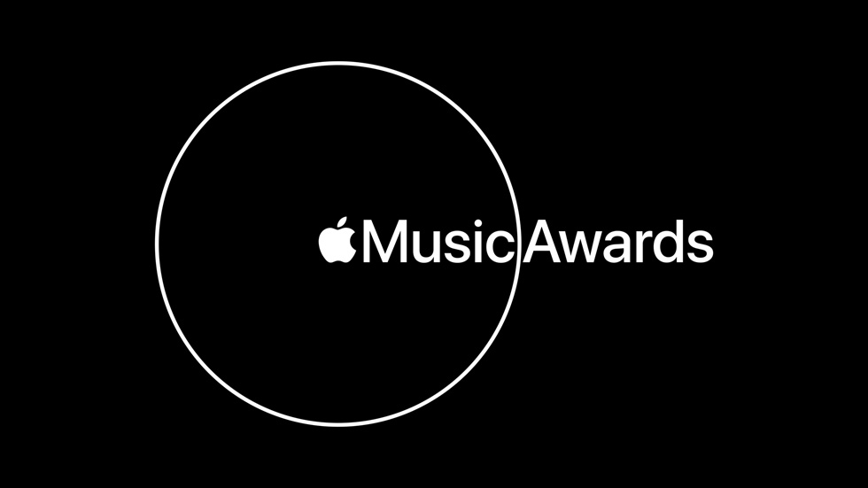 The logo for the second annual Apple Music Awards. 