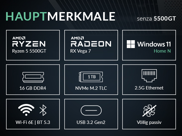 Senza Key Features Mobile