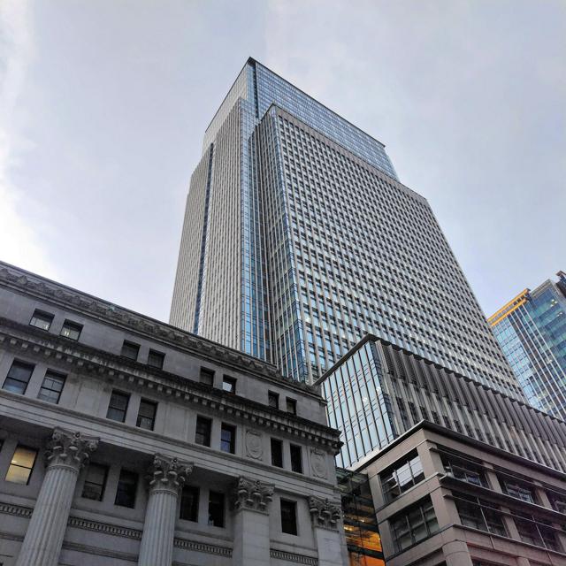 日本橋のランドマーク、日本橋三井タワー。ここに「X―NIHONBASHI　TOWER」がある=2024年12月20日午後4時2分、東京都中央区、石平道典撮影