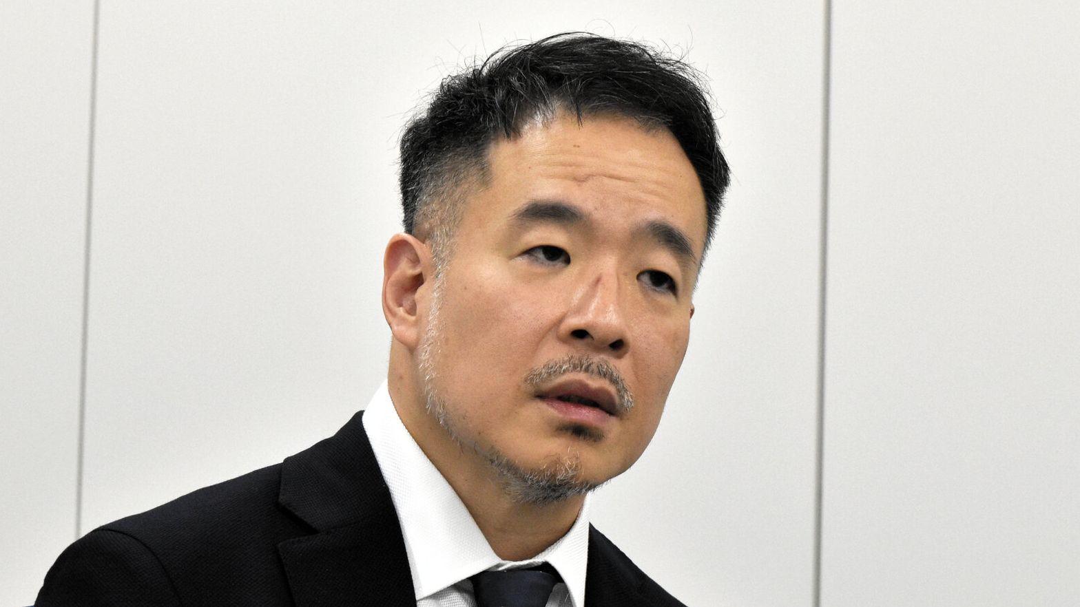 船井電機前社長の上田智一氏=2024年11月14日、東京都内