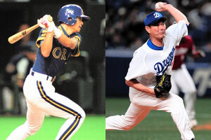 オリックス時代のイチロー氏（左）と中日時代の岩瀬仁紀氏