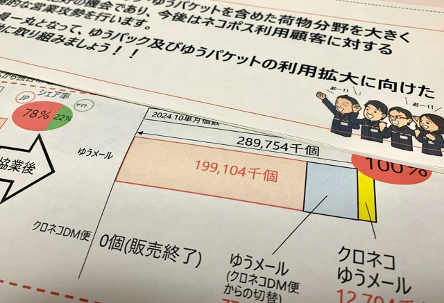 日本郵便が社員向けに今後の対応を知らせる内部資料