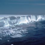 Ice cliffs of the Brunt Ice Shelf near Mobster creek