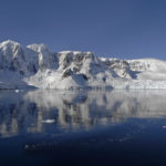 A snow covered mountain.