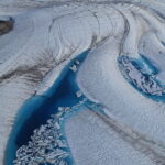 Aerial view of glacier