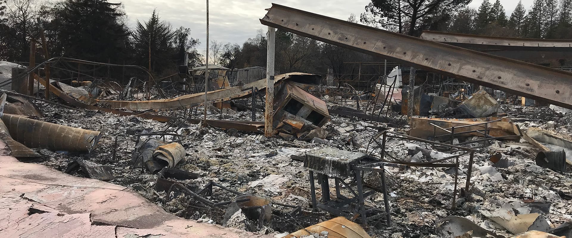 fire damage school completely destroyed burnt remains