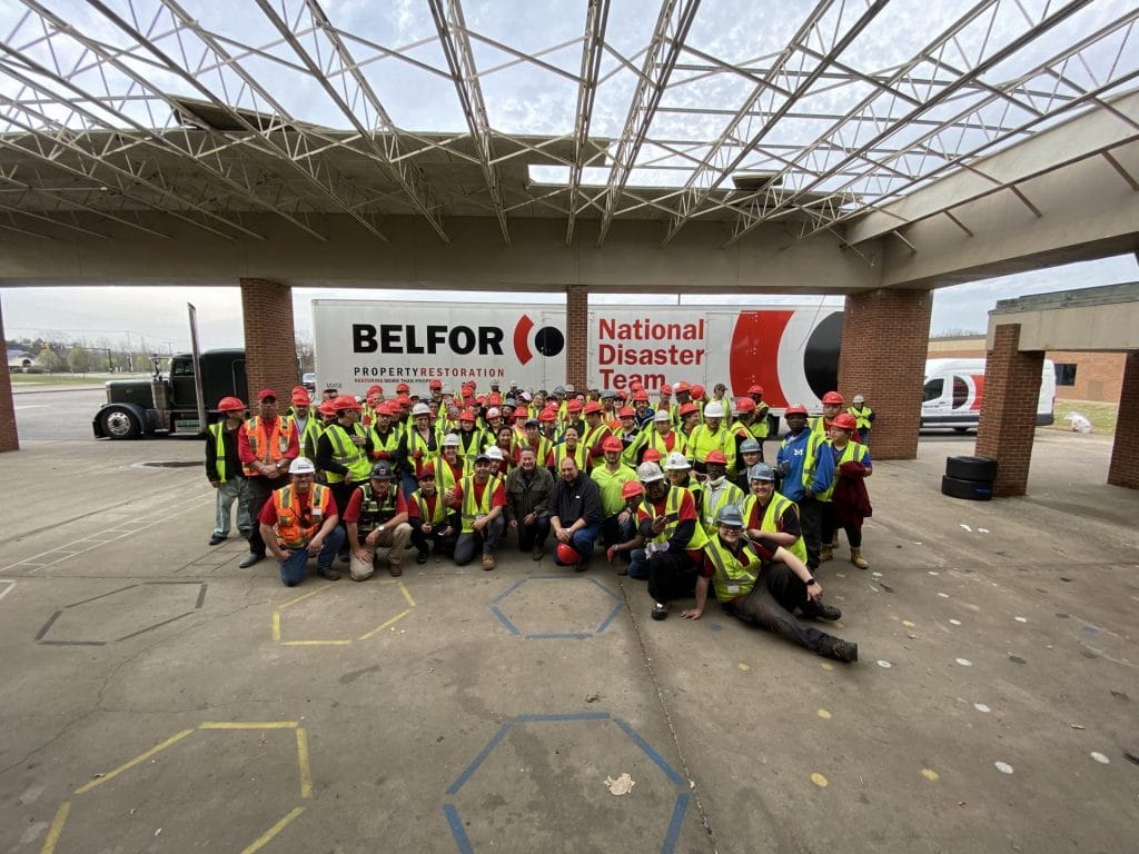 A team of BELFOR specialists