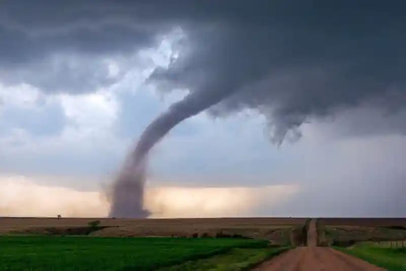 Tornado on ground