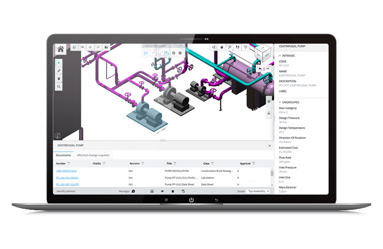 AssetWise ALIM digital twin integration screen