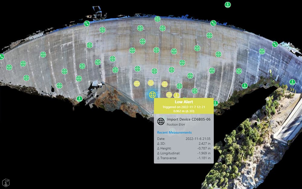 a digital rendering of where a improvements could be made on a dam