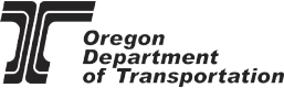 Oregon Department of Transportation logo features stylized letters 'ODOT' in black.