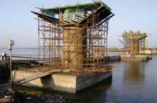 Preparing the Pier Cap Rebar Cage for Concrete Placement