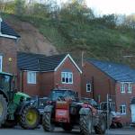 View of the Berry Hill landslide and disused quarry slope taken from Bank End Close © BGS