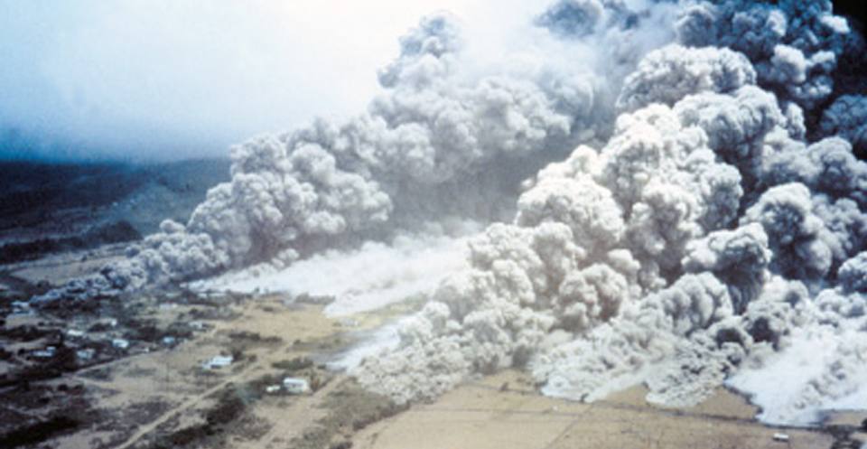 Pyroclastic flow dome collapse, Montserrat