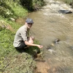 Sophia Dowell, PhD student at BGS, conducting her research in Kenya. BGS © UKRI.