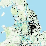 Distribution of sites in the first digital release of the legacy geothermal catalogue. BGS © UKRI.