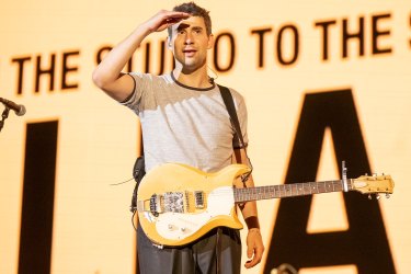 Jack Antonoff performs with The Bleachers during the 2024 SoundSide Music Festival on Sept. 29, 2024 in Bridgeport, Connecticut.