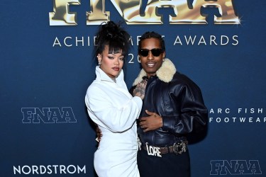 Rihanna and A$AP Rocky attend Footwear News Achievement Awards (FNAAs) 2024 at Cipriani South Street on Dec. 4, 2024 in New York City.