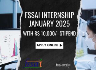 FSSAI Internship 2025 Applications