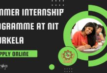 Summer Internship Programme at NIT Rourkela