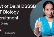 DSSSB PGT Biology Recruitment - Apply Online