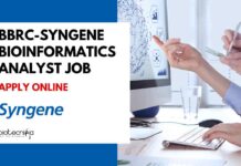 Syngene Bioinformatics Analyst Job