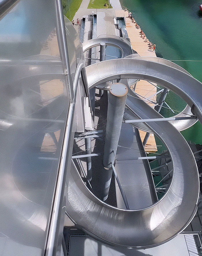 Thrill-Seeking Diver Jumps Down Extreme Waterslide, Ignoring The Strict Ban For Women