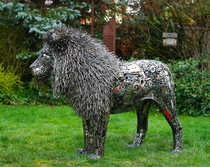 Artist Turns Scrap Materials Into Amazing Sculptures (New Pics)