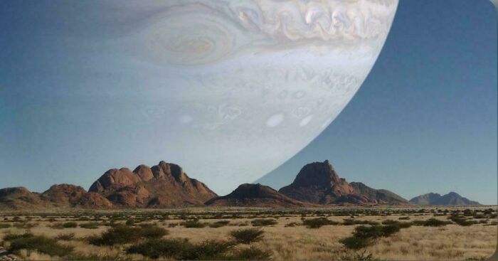 What It Would Look Like If Jupiter Replaced Our Moon