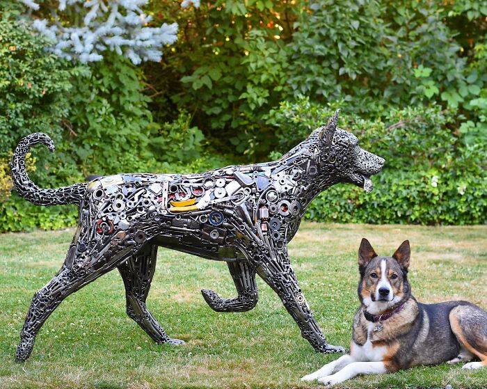 Artist Revives Used Metal From Landfill By Reusing It For His Amazing Sculptures (24 New Pics)