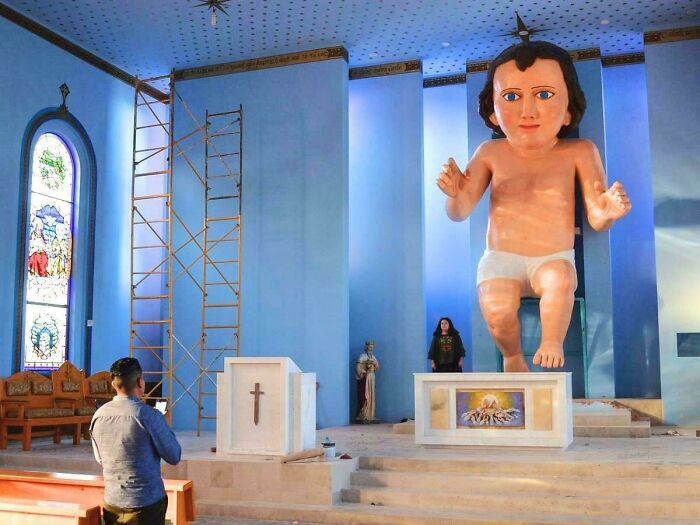 A Church Built A Massive Baby Jesus Statue In Mexico