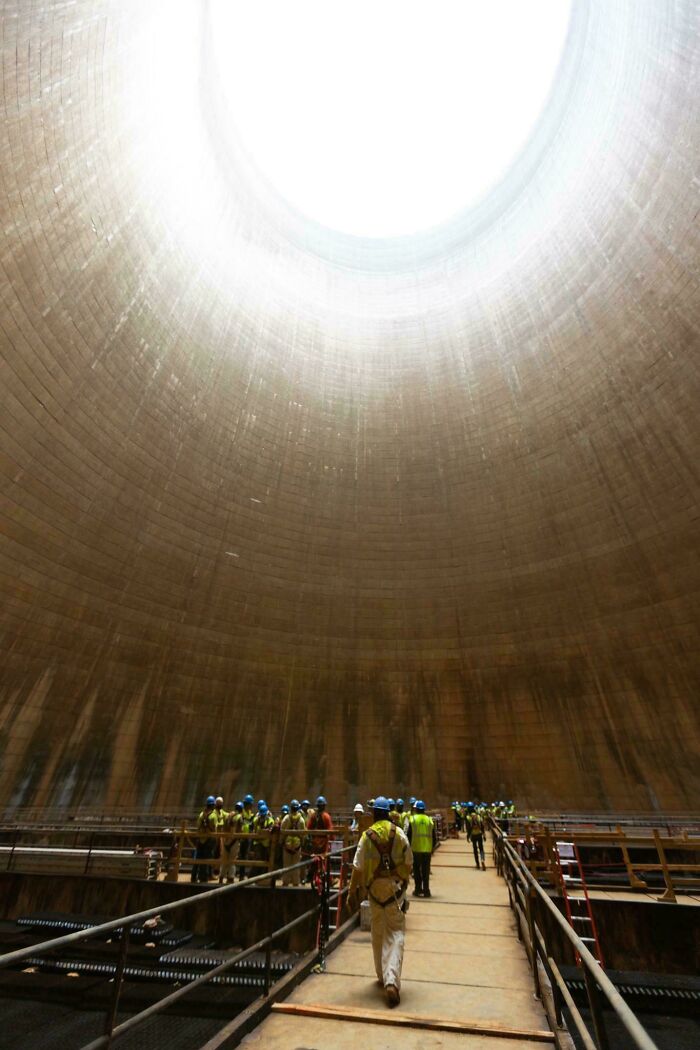 The Inside Of A Nuclear Cooling Tower