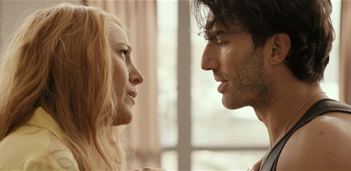 Blake Lively and Justin Baldoni in an intense conversation on a scene from 'It Ends With Us.