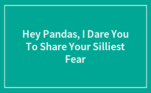 Hey Pandas, I Dare You To Share Your Silliest Fear