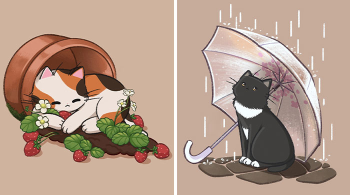 20 Cat Drawings By This Artist That Are Probably One Of The Cutest Things On The Internet (New Pics)