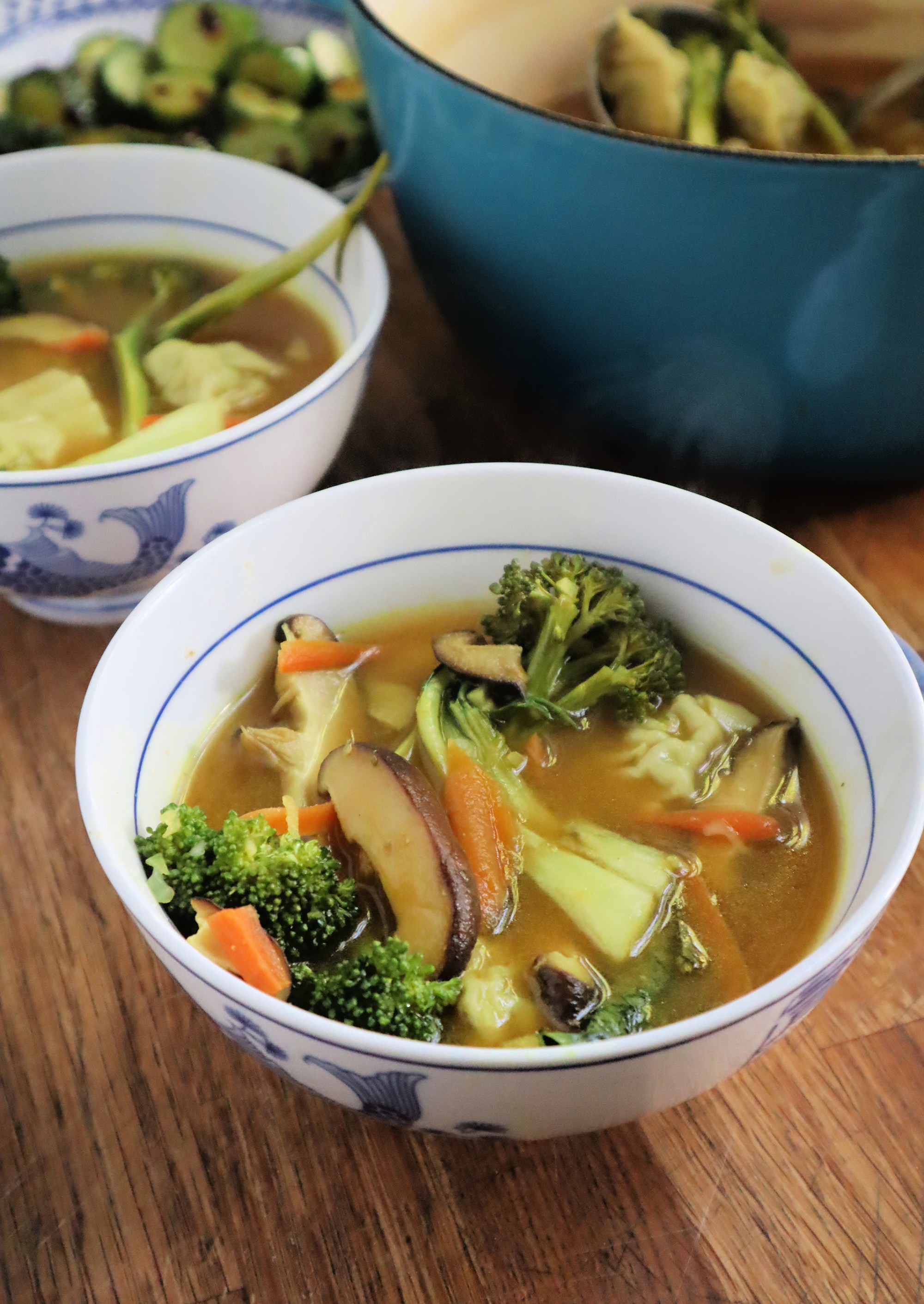 A hearty bowl of dumpling soup is the star of this budget dinner for two. (Gretchen McKay/Pittsburgh Post-Gazette/TNS)