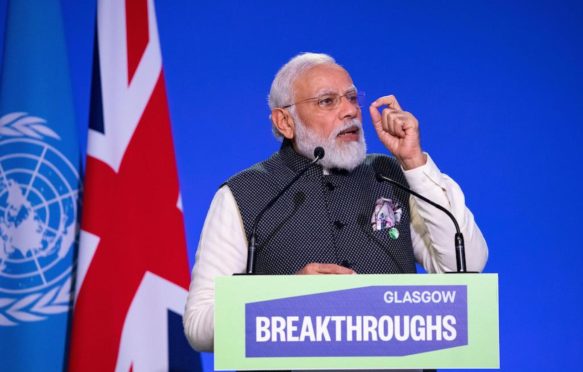 Narendra Modi at COP26. Credit: Colin Fisher / Alamy Stock Photo.