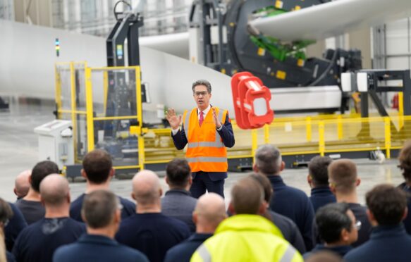 Ed Miliband at Siemens Energy in Hull on December 13, 2024, unveiling the clean power 2030 action plan.